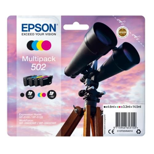 Epson Cartucho de tinta preto / ciano / magenta / amarelo (C13T02V64010 / 502) (multipack)