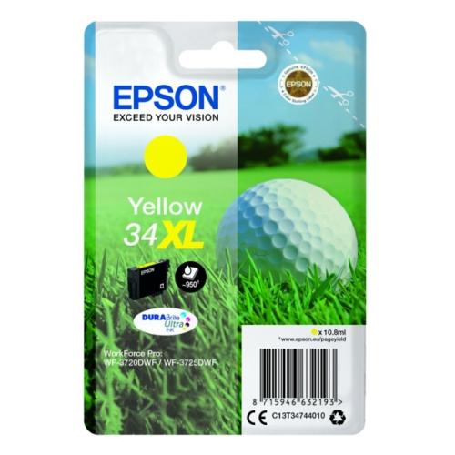 Epson Cartucho de tinta amarelo (C13T34744010 / 34XL) (elevada capacidade)