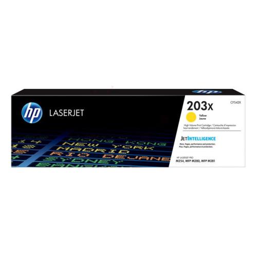 HP Cartucho de toner amarelo (CF542X / 203X) (elevada capacidade)