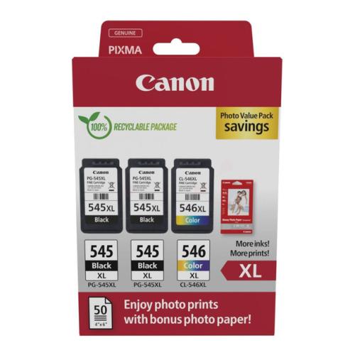 Canon Cartucho de tinta preto / cor (8286B015 / PG545XL+CL546XL) (Pack Duplo, multipack, elevada capacidade)