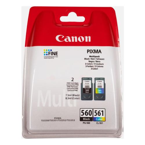 Canon Cartucho de tinta preto / cor (3713C006 / PG560+CL561) (Pack Duplo, multipack)