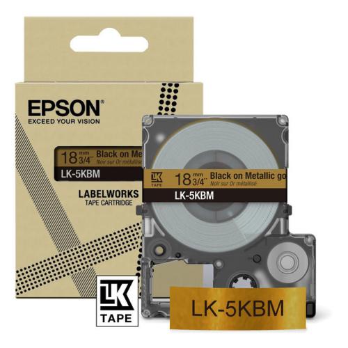 Epson Etiqueta preto / ouro (C53S672093 / LK5KBM)