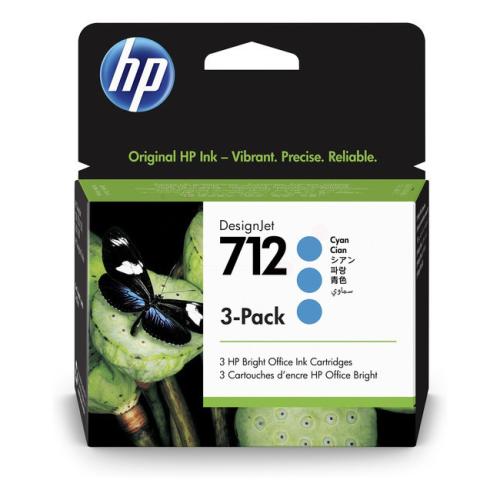 HP Cartucho de tinta ciano (3ED77A / 712) (multipack)