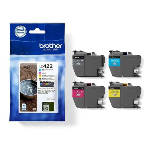 Brother Cartucho de tinta preto / ciano / magenta / amarelo (LC422VAL) (multipack)