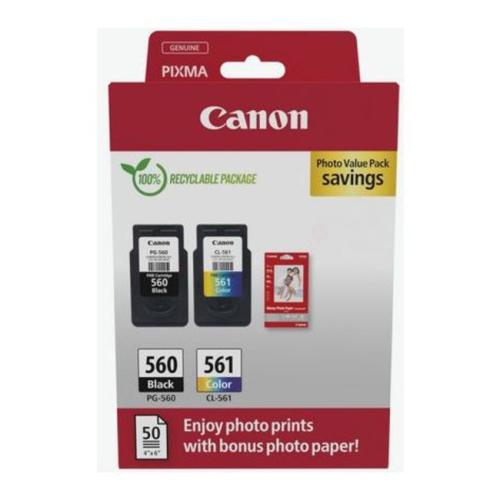 Canon Cartucho de tinta preto / cor (3713C008 / PG560+CL561) (Pack Duplo, multipack)