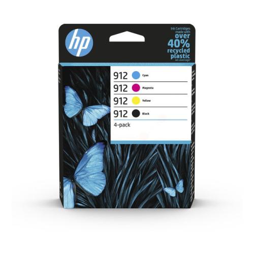 HP Cartucho de tinta preto / ciano / magenta / amarelo (6ZC74AE / 912) (multipack)