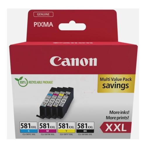 Canon Cartucho de tinta preto / ciano / magenta / amarelo (1998C006 / CLI581XXL) (multipack, elevada capacidade)