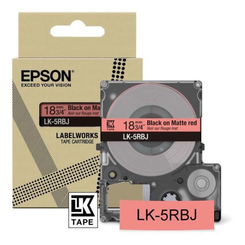 Epson Etiqueta preto / vermelho (C53S672072 / LK5RBJ)
