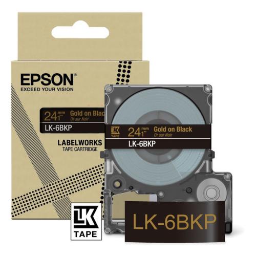 Epson Etiqueta preto / ouro (C53S672096 / LK6BKP)