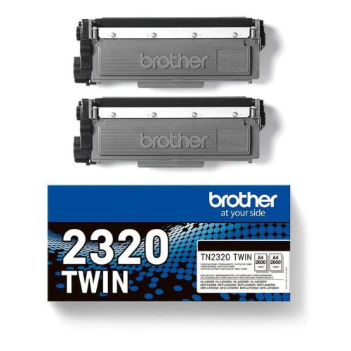 Brother Cartucho de toner preto (TN2320TWIN) (Pack Duplo)
