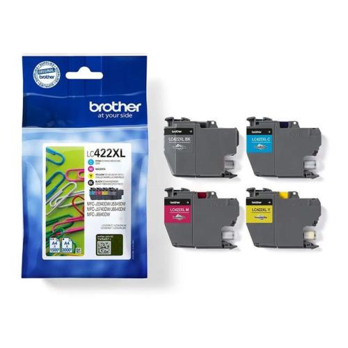 Brother Cartucho de tinta preto / ciano / magenta / amarelo (LC422XLVAL) (multipack, elevada capacidade)