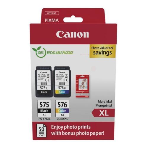 Canon Cartucho de tinta preto / cor (5437C006 / PG575XL+CL576XL) (Pack Duplo, multipack, elevada capacidade)