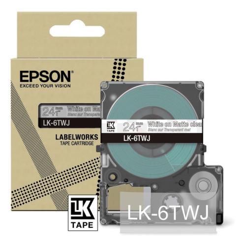 Epson Etiqueta transparente / branco (C53S672070 / LK6TWJ)
