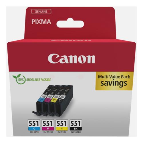 Canon Cartucho de tinta preto / ciano / magenta / amarelo (6509B016 / CLI551) (multipack)