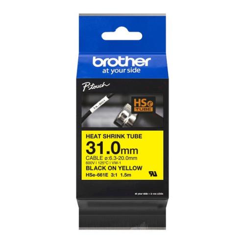 Brother Tubo retrátil a quente preto / amarelo (HSE661E)