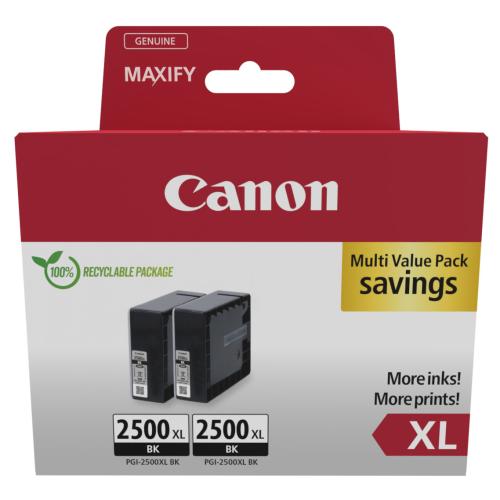 Canon Cartucho de tinta preto (9254B011 / PGI2500XLBK) (Pack Duplo)