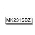 Brother Fita de rotulagem preto / branco (MK231SBZ), 12mm, non laminated