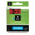 Dymo Etiqueta preto / vermelho (45017 / S0720570), 12mm, laminated