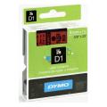 Dymo Etiqueta preto / vermelho (40917 / S0720720), 9mm, laminated