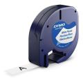 Dymo Fita de inscrição LetraTag preto / branco (91221 / S0721660), 12mm