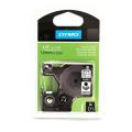 Dymo Fita de nylon flexível D1 preto / branco (16957 / S0718040), 12mm, flexible laminated