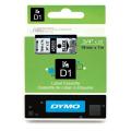 Dymo Etiqueta preto / transparente (45800 / S0720820), 19mm, laminated