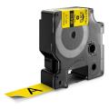 Dymo Banda de vinil preto / amarelo (18433 / S0718470), 19mm, laminated