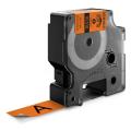 Dymo Banda de vinil preto / laranja (18436 / S0718500), 19mm, laminated