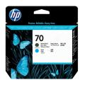 HP Cabeça de impressão preto mate / ciano (C9404A / 70)
