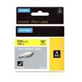Dymo Tubo retrátil a quente preto / amarelo (18052 / S0718270), 6mm