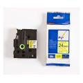 Brother Fita de rotulagem preto / amarelo (TZEFX651), 24mm, flexible laminated