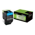 Lexmark Cartucho de toner ciano (80C2XC0 / 802XC) (Retorno, elevada capacidade)