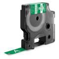 Dymo Banda de vinil branco / verde (1805414), 12mm, laminated