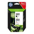 HP Cartucho de tinta preto / cor (X4D37AE / 302) (Pack Duplo, multipack)