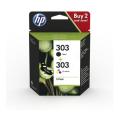 HP Cartucho de tinta preto / cor (3YM92AE / 303) (Pack Duplo, multipack)