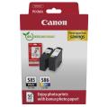 Canon Tinteiro / papel fotográfico preto / cor (6205C004 / PG585CL586) (Pack Duplo, multipack)
